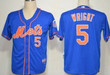 New York Mets #5 David Wright Blue Jersey Mlb