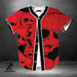 Red Skull Baseball Jersey | Colorful | Adult Unisex | S - 5Xl Full Size - Baseball Jersey Lf