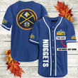 Personalize Baseball Jersey -  Denver Nuggets All Over Print Baseball Jersey for Fans - Baseball Jersey LF