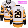 Women's Pittsburgh Penguins #29 Marc-Andre Fleury White Third 2017 Stanley Cup Finals Patch Stitched Nhl Reebok Hockey Jersey Nhl