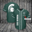 Personalize Baseball Jersey - Michigan State Spartans Personalized Baseball Jersey 357 - Baseball Jersey LF