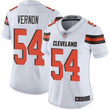Browns #54 Olivier Vernon White Women's Stitched Football Vapor Untouchable Limited Jersey Nfl- Women's