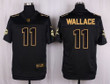 Nike Vikings #11 Mike Wallace Black Men's Stitched Nfl Elite Pro Line Gold Collection Jersey Nfl