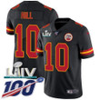 Nike Chiefs #10 Tyreek Hill Black Super Bowl Liv 2020 Men's Stitched Nfl Limited Rush 100Th Season Jersey Nfl