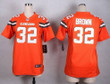 Women's Cleveland Browns #32 Jim Brown 2015 Nike Orange Game Jersey Nfl- Women's