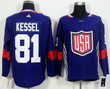 Men's Team Usa #81 Phil Kessel Navy Blue 2016 World Cup Of Hockey Game Jersey Nhl