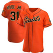 Men's San Francisco Giants #31 Lamonte Wade Jr Orange 2021 Alternate Jersey Mlb