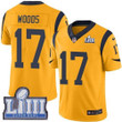 #17 Limited Robert Woods Gold Nike Nfl Men's Jersey Los Angeles Rams Rush Vapor Untouchable Super Bowl Liii Bound Nfl