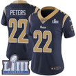 #22 Limited Marcus Peters Navy Blue Nike Nfl Home Women's Jersey Los Angeles Rams Vapor Untouchable Super Bowl Liii Bound Nfl