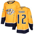 Adidas Predators #12 Mike Fisher Yellow Home Stitched Nhl Jersey Nhl
