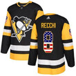 Adidas Penguins #8 Mark Recchi Black Home Usa Flag Stitched Nhl Jersey Nhl