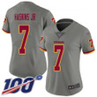 Redskins #7 Dwayne Haskins Jr Gray Women's Stitched Football Limited Inverted Legend 100Th Season Jersey Nfl- Women's