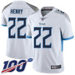 Titans #22 Derrick Henry White Men's Stitched Football 100Th Season Vapor Limited Jersey Nfl