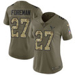 Women's Nike Houston Texans #27 D'onta Foreman Olive Camo Stitched Nfl Limited 2017 Salute To Service Jersey Nfl- Women's