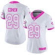 Women's Nike Chicago Bears #29 Tarik Cohen Rush Fashion White Pink Limited Jersey Nfl- Women's