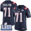 #71 Limited Danny Shelton Navy Blue Nike Nfl Men's Jersey New England Patriots Rush Vapor Untouchable Super Bowl Liii Bound Nfl
