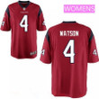 Women's 2017 NFL Draft Houston Texans #4 Deshaun Watson Red Team Color Stitched NFL Nike Game Jersey NFL- Women's