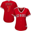 Angels #7 Zack Cozart Red Alternate Women's Stitched Baseball Jersey Mlb- Women's