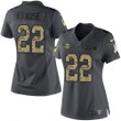 Women's Minnesota Vikings #22 Paul Krause Black Anthracite 2016 Salute To Service Stitched Nfl Nike Limited Jersey Nfl- Women's