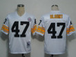 Pittsburgh Steelers #47 Mel Blount White Throwback Jersey Nfl