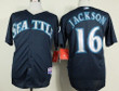 Seattle Mariners #16 Austin Jackson 2014 Navy Blue Jersey Mlb