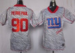 Nike New York Giants #90 Jason Pierre-Paul 2012 Womens Zebra Fashion Jersey Nfl- Women's