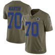 Nike Dallas Cowboys #70 Zack Martin Olive Men's Stitched Nfl Limited 2017 Salute To Service Jersey Nfl