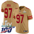 Nike 49Ers #97 Nick Bosa Gold Super Bowl Liv 2020 Youth Stitched Nfl Limited Inverted Legend 100Th Season Jersey Nfl