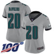 Nike Eagles #20 Brian Dawkins Silver Women's Stitched Nfl Limited Inverted Legend 100Th Season Jersey Nfl- Women's
