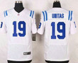 Men's Indianapolis Colts #19 Johnny Unitas White Road Nfl Nike Elite Jersey Nfl