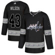 Men's Washington Capitals #43 Tom Wilson Black Team Logos Fashion Adidas Jersey Nhl
