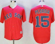 Men's Boston Red Sox #15 Dustin Pedroia Red New Cool Base Jersey Mlb