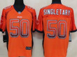 Nike Chicago Bears #50 Mike Singletary Drift Fashion Orange Elite Jersey Nfl