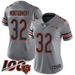 Nike Bears #32 David Montgomery Silver Women's Stitched Nfl Limited Inverted Legend 100Th Season Jersey Nfl- Women's