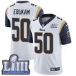 #50 Limited Samson Ebukam White Nike Nfl Road Men's Jersey Los Angeles Rams Vapor Untouchable Super Bowl Liii Bound Nfl