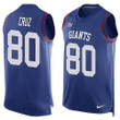 Men's New York Giants #80 Victor Cruz Royal Blue Hot Pressing Player Name & Number Nike Nfl Tank Top Jersey Nfl