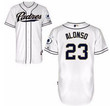 San Diego Padres #23 Yonder Alonso White Jersey Mlb