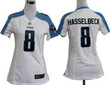 Nike Tennessee Titans #8 Matt Hasselbeck White Game Womens Jersey Nfl- Women's