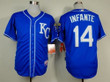 Kansas City Royals #14 Omar Infante 2014 Blue Jersey Mlb