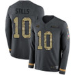 Nike Dolphins #10 Kenny Stills Anthracite Salute To Service Men's Stitched Nfl Limited Therma Long Sleeve Jersey Nfl