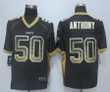 Men's New Orleans Saints #50 Stephone Anthony Nike Drift Fashion Black Elite Jersey Nfl