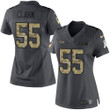 Women's Seattle Seahawks #55 Frank Clark Black Anthracite 2016 Salute To Service Stitched Nfl Nike Limited Jersey Nfl- Women's