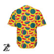 Yellow Watermelon Pattern Baseball Jersey | Colorful | Adult Unisex | S - 5Xl Full Size - Baseball Jersey Lf