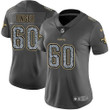 Women's Nike New Orleans Saints #60 Max Unger Gray Static Nfl Vapor Untouchable Game Jersey Nfl- Women's