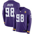 Nike Vikings 98 Linval Joseph Purple Team Color Men's Stitched Nfl Limited Therma Long Sleeve Jersey Nfl