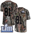 #81 Limited Torry Holt Camo Nike Nfl Men's Jersey Los Angeles Rams Rush Realtree Super Bowl Liii Bound Nfl