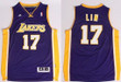 Los Angeles Lakers #17 Jeremy Lin Revolution 30 Swingman Purple Jersey Nba