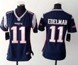 Women's New England Patriots #11 Julian Edelman Navy Blue Team Color 2015 NFL Nike Game Jersey NFL- Women's
