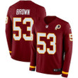 Nike Redskins #53 Zach Brown Burgundy Red Team Color Men's Stitched Nfl Limited Therma Long Sleeve Jersey Nfl