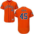 Astros #45 Gerrit Cole Orange Flexbase Collection 2019 World Series Bound Stitched Baseball Jersey Mlb